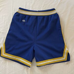 Vintage‎ Rawlings Basketball Shorts Size 34 Blue And Yellow Made In USA